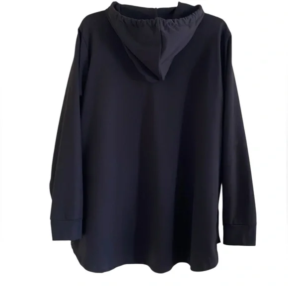 MICHAEL KORS GOLD STUDDED BLACK HOODIE Size 2X Black Goldtone Hardware - Picture 6 of 13